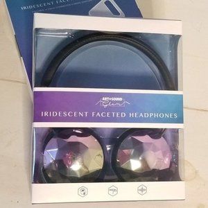 Art & Sound Glam Iridescent Faceted Headphones New in Box